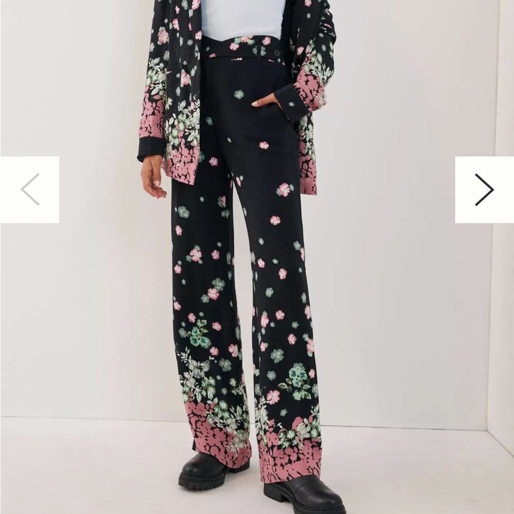Anthropologie Black Wide Leg Pants
